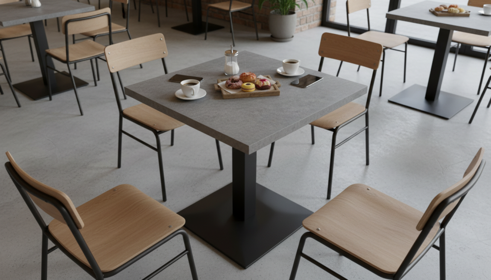 Столешница HPL на основе МДФ (квадратная) Бетон_5