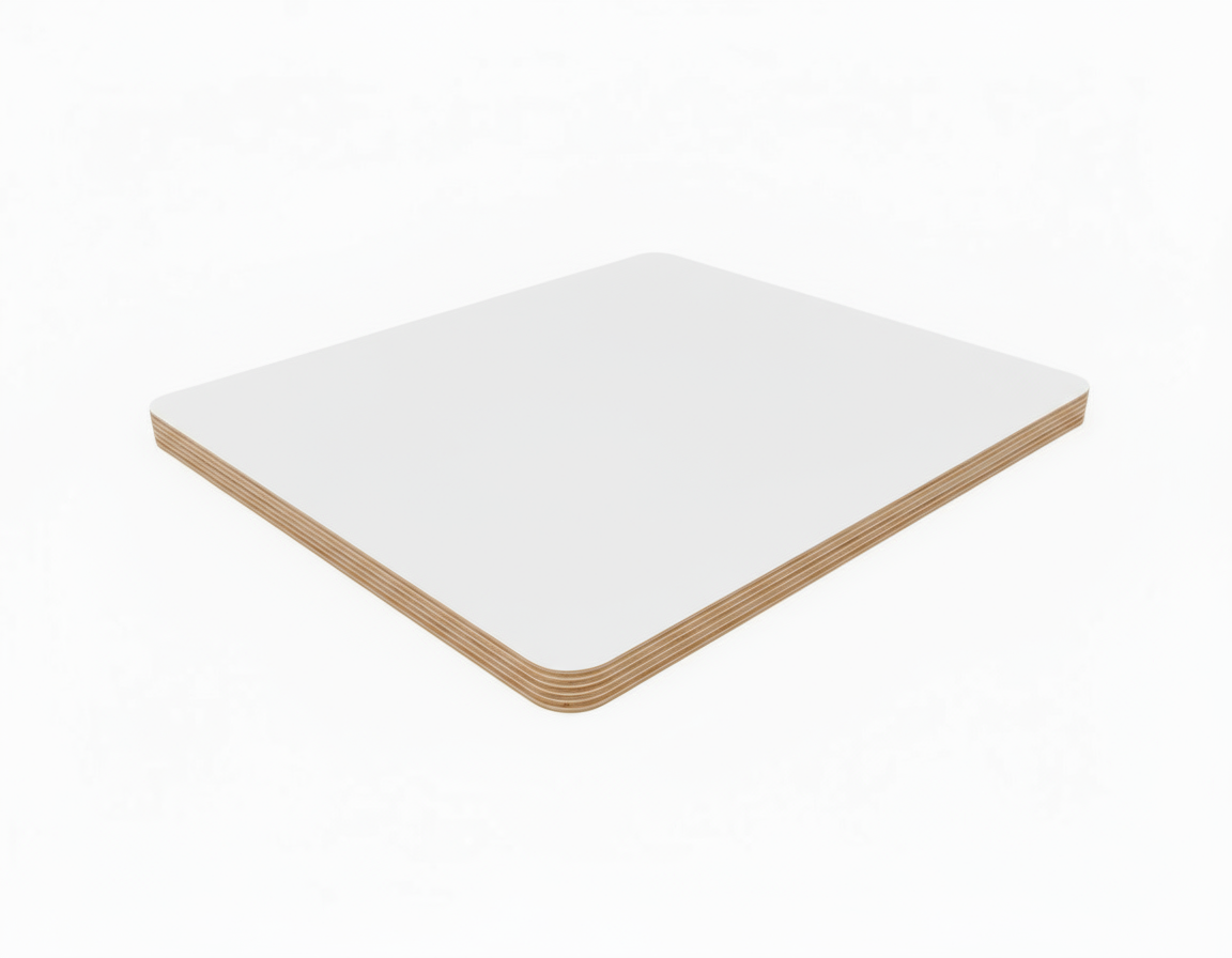 Столешница ВЛАГОСТОЙКАЯ Сlean Touch HPL на основе ФАНЕРЫ 19 мм (Прямоугольная) Белый_1