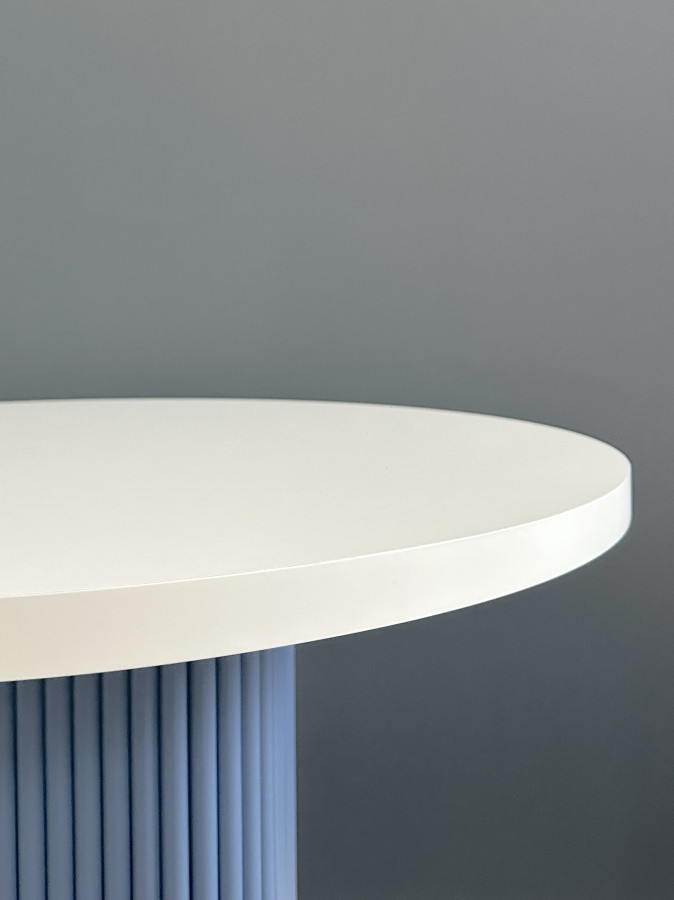 Столешница Белая эмаль на МДФ Диаметр 800 мм